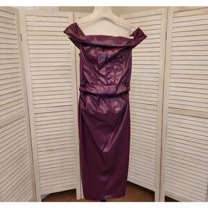 Cherley Plum  Vegan Leather Dress Size S NWT